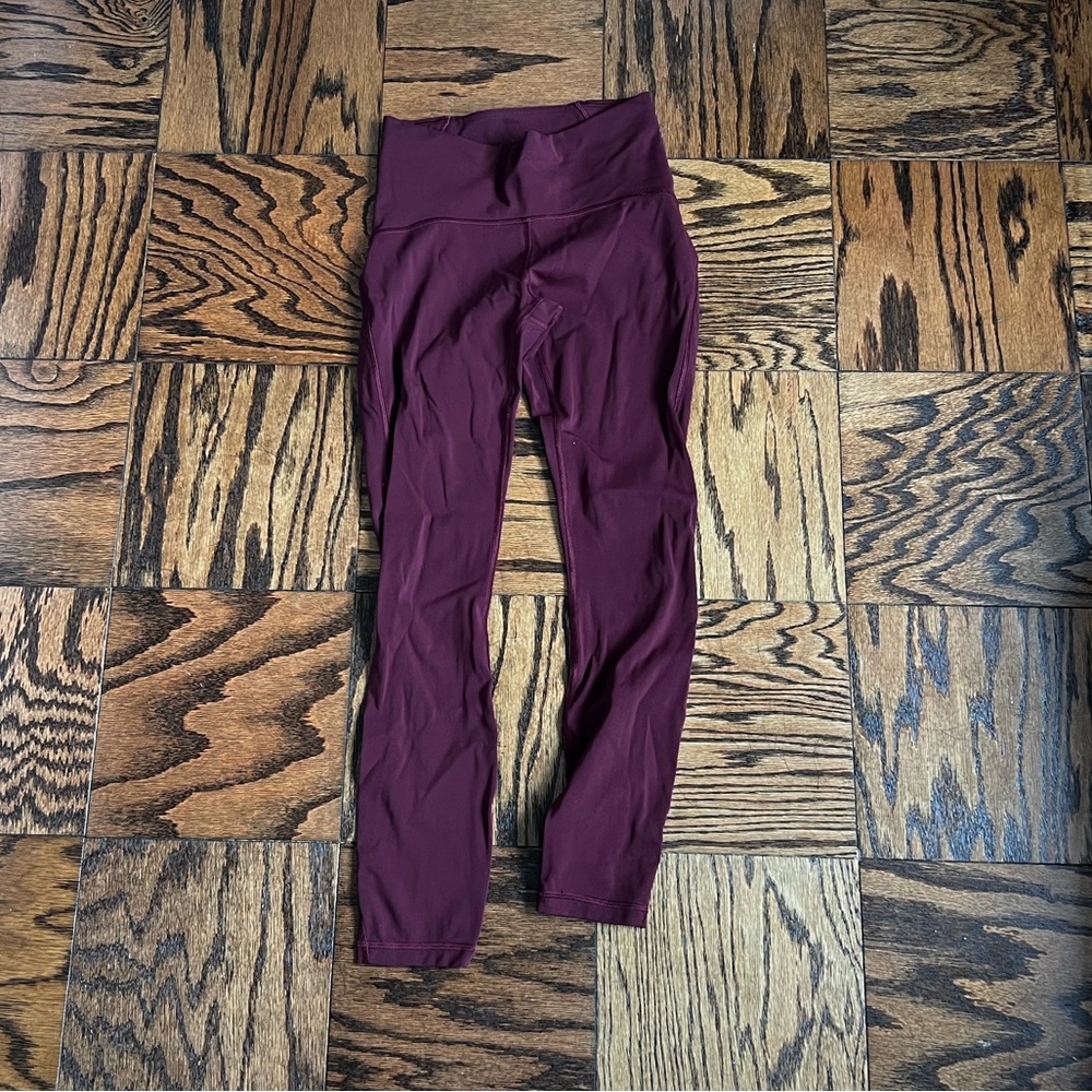 Burgundy Lululemon leggings